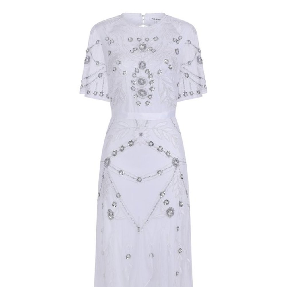 NWT Frock & Frill Gabrielle Embroidered Maxi Dress